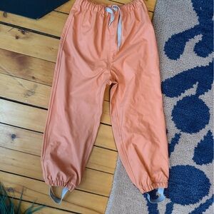 Mini A Ture Copenhagen peach kids rain pant waterproof 5y
